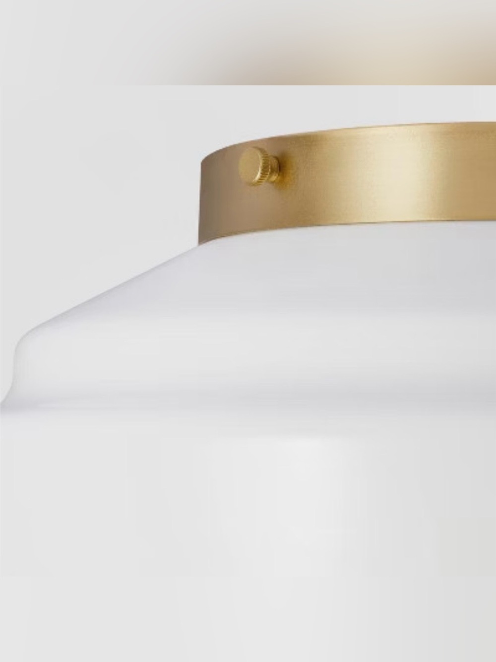 2PK Hearth and Hand Magnolia Milk Glass Flush Mount Celling Light Brass Finish - Picture 2 of 6